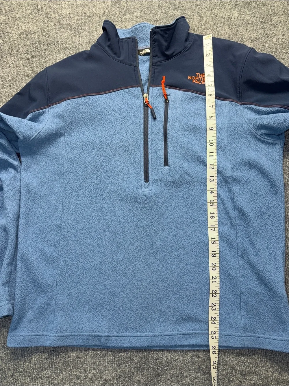 The North Face Light Blue & Navy Half-Zip Fleece Pullover